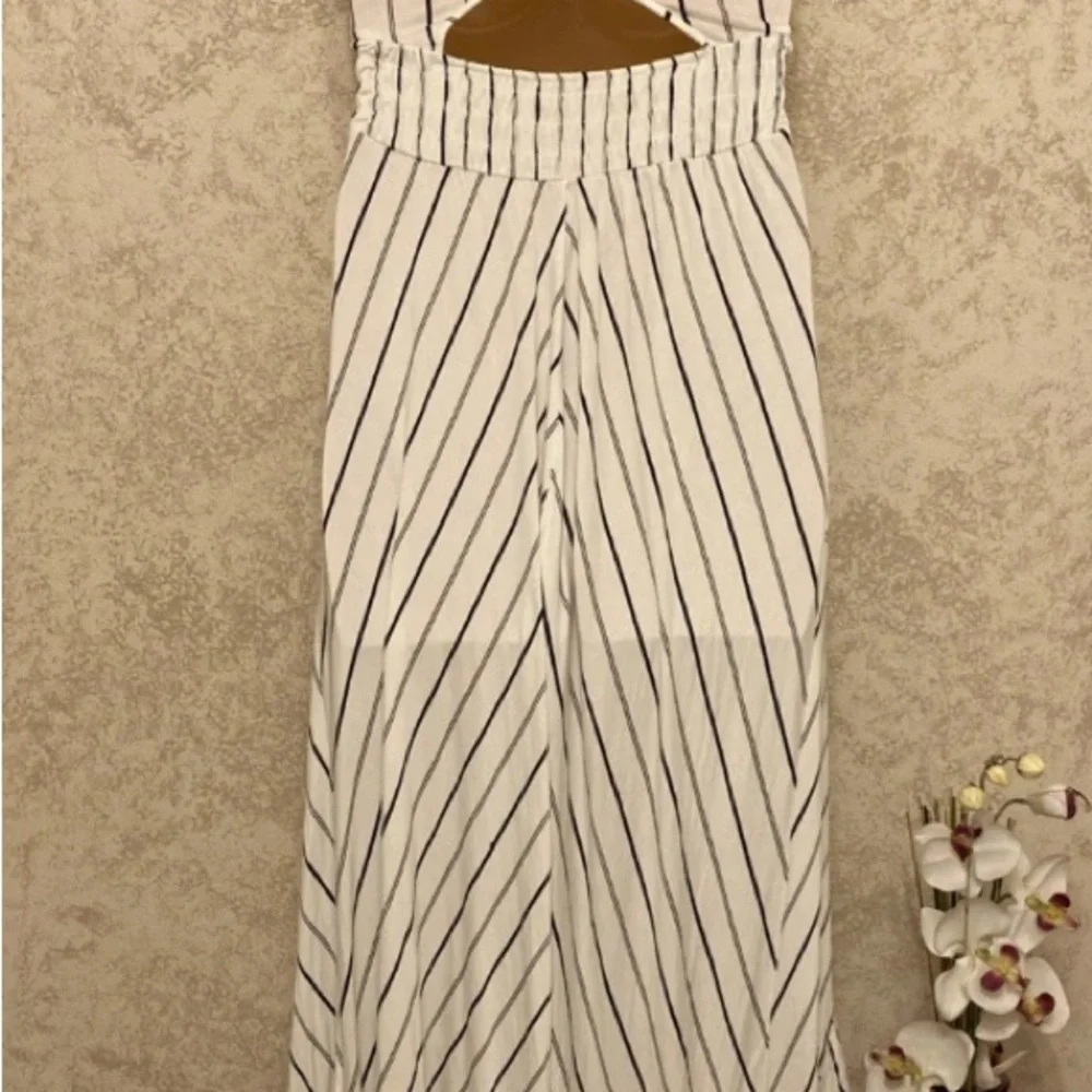 Express Striped High Low Striped Dress with Ruffles